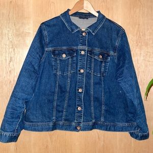 Women’s Lands End denim jacket size 3X unused